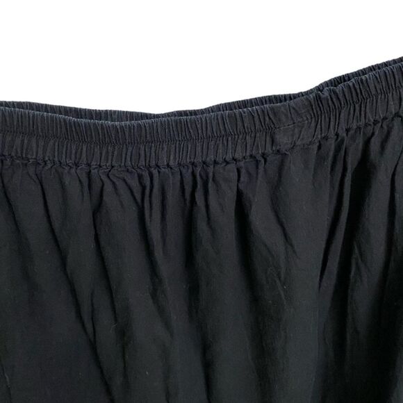 Charter Club Midi Black Skirt Size12P White Floral Embroidery Boho Hippie Emo - Picture 11 of 11